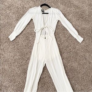 Reformation white jumpsuit